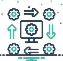 ícone de mistura para fluxo de trabalho vetor
