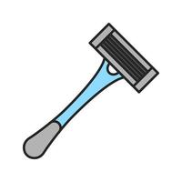 ícone de cor de navalha. ferramenta de barbear. ilustração vetorial isolada vetor