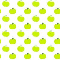 ilustração em vetor maçã verde sem costura padrão sobre o branco