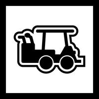 Design de ícone de carrinho de golfe vetor