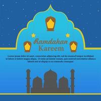 design de modelo de fundo ramadhan kareem vetor