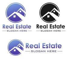 ilustração vetorial design de logotipo imobiliário vetor