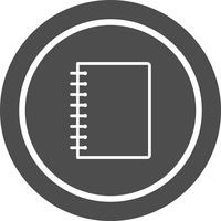 Desenho de ícone de caderno espiral vetor