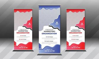 negócio roll up banner template design pro download vetor