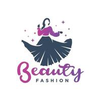 design de logotipo de roupas femininas vetor