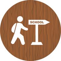 Caminhando para a escola ícone do design vetor
