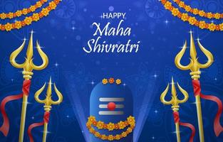 fundo de maha shivratri vetor