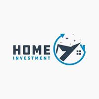 logotipo de investimento residencial moderno vetor