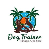 modelo de design de logotipo para treinamento de cães vetor