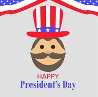 ilustração do dia do presidente feliz. vetor do dia do presidente feliz. celebrando o dia do presidente.