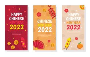 modelo de banner feliz ano novo chinês 2022 vetor