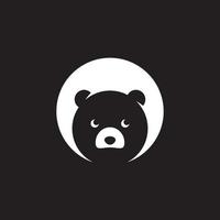 ilustração do ícone do logotipo de vetor de urso polar