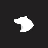 ilustração do ícone do logotipo de vetor de urso polar