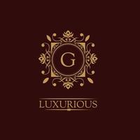 modelo de logotipo de luxo em vetor para restaurante, realeza, boutique, café, hotel, heráldica, joias, moda e outras ilustrações vetoriais