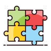 conceito de peça de quebra-cabeça para solução de problemas vetor