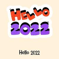 feliz celebração de ano novo de 2022 vetor