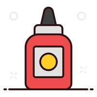 garrafa compressível de ketchup vetor