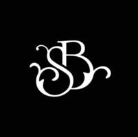 ilustração em vetor logotipo alfabeto sb moderna