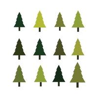 a coleção da árvore de natal pode ser usada para cartazes de mídia impressa, cartões de visita ou para a web vetor
