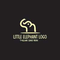 vetor do logotipo do pequeno elefante