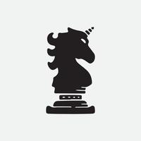 design do logotipo da silhueta do garanhão cavalo pégaso xadrez preto vetor