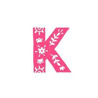 carta rosa com ornamento. apliques para roupas. logotipo da empresa. vetor