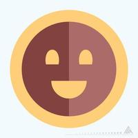 ícone expressivo feliz - estilo simples vetor