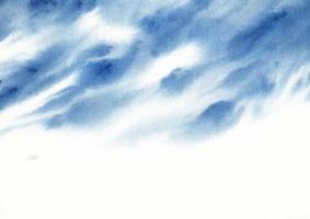 arte em aquarela de céu nublado vetor