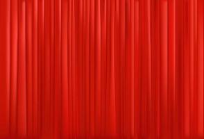cortina vermelha de cinema com dobras. ilustração vetorial realista vetor