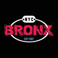 tipografia t shirt nyc bronx imprimir vetor grátis