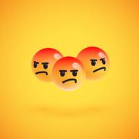 Grupo de emoticons amarelos altamente detalhados, ilustração vetorial vetor