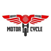 logotipo da motocicleta e asa vetor