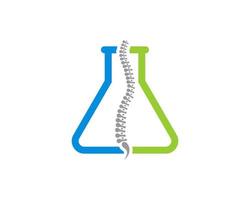laboratório de garrafa simples com espinha dorsal dentro vetor