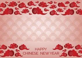 desenho de banner do ano novo chinês vetor