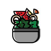 ilustração sopa de vegetais e frutas vetor