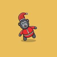 gorila bebê fofo engraçado. personagem, mascote, ícone, logotipo, desenho animado e design bonito. vetor