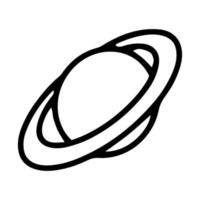 o planeta Saturno desenhado no doodle style.outline desenho à mão.imagem em preto e branco.monochrome.space, galaxy.vector illustration vetor