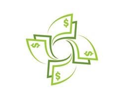 logotipo circular do dólar vetor