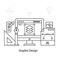 uma ilustração de design gráfico única vetor