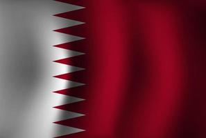 Fundo da bandeira do Qatar acenando 3d. papel de parede de banner do dia da independência nacional vetor