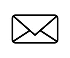 vetor de ícone de correio, sinal de envelope, símbolo de e-mail