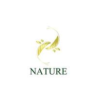 ícone do logotipo da natureza dourada para empresa de meio ambiente vetor