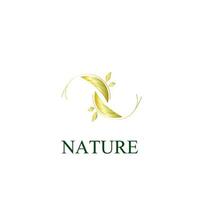 ícone do logotipo da natureza dourada para empresa de meio ambiente vetor