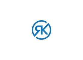 modelo de ícone de vetor de design de logotipo moderno inicial carta rk