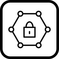 Design de ícone de rede protegida vetor