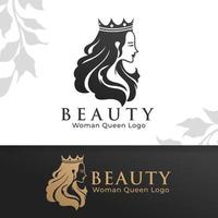 modelo de logotipo rainha beleza mulher vetoriais premium editáveis vetor