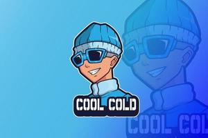 e esporte logo design homem frio vetor