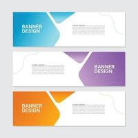 conjunto de modelo de banners de design abstrato vetor