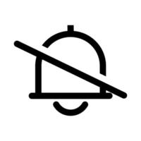 ícone de sino no moderno estilo plano isolado no fundo cinza. símbolo de notificação para o design do seu site, logotipo, aplicativo, interface do usuário. ilustração vetorial, eps10. vetor