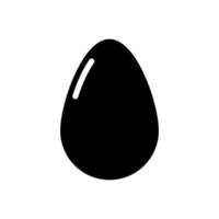 vetor de ícone de ovo. símbolo plano simples. ilustração perfeita de pictograma preto sobre fundo branco.
